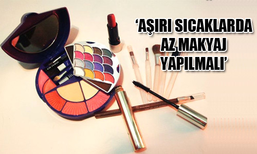 OM� T�p Fak�ltesi ��retim �yesi Prof. Dr. Tayyar Cant�rk, s�ca��n alerjik reaksiyonlara neden olabilece�ini s�yleyerek, "G�ne� alt�nda uzun s�re kal�nd���nda kullan�lan makyaj malzemeleri ciltte istenmeyen lekelere neden olabilir. M�mk�n oldu�unca bu s�caklarda daha az makyaj yap�lmal�" dedi.