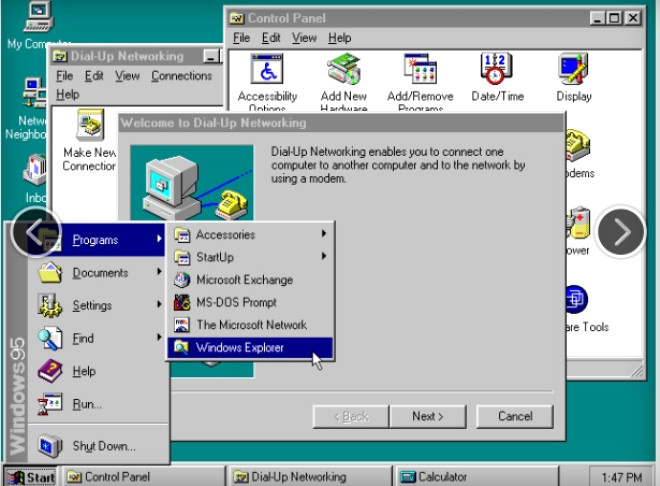 Windows 95. 24 Austos 1995"te geldi. Balat Mens"ne dikkat.