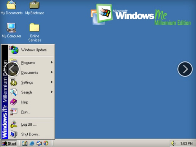 XP"den nceki son durak, Windows Me. 14 Eyll 2000"de kt.