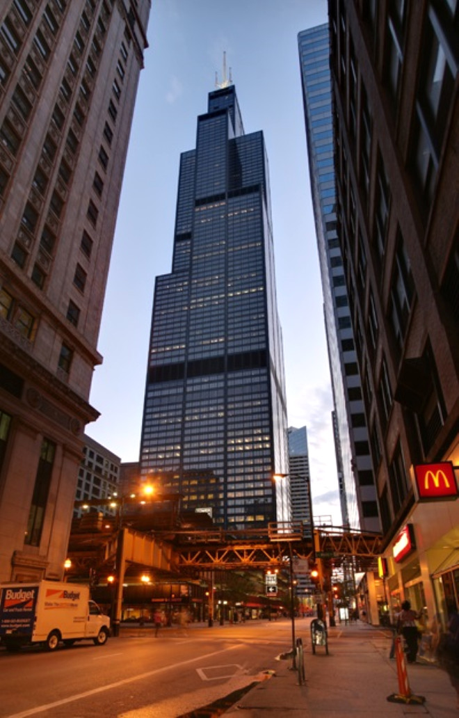 10. Willis Tower: Chicago, ABD, 442m
