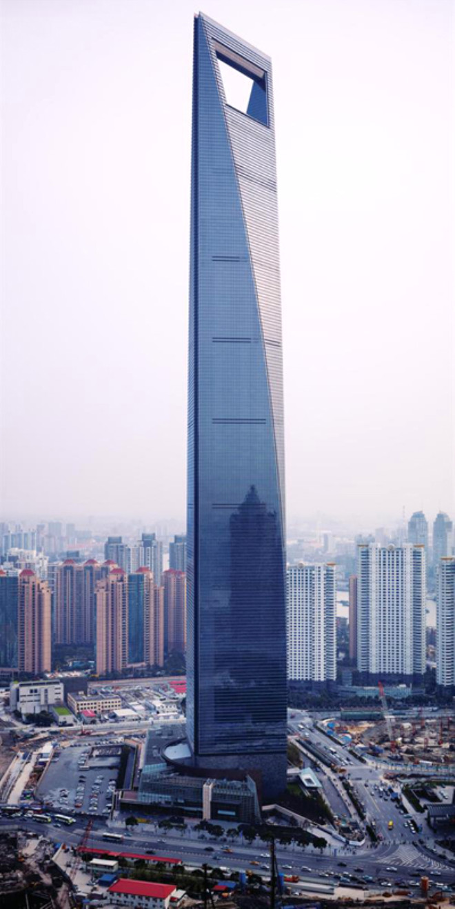 6. Shanghai World Financial Center: angay, in, 492m
