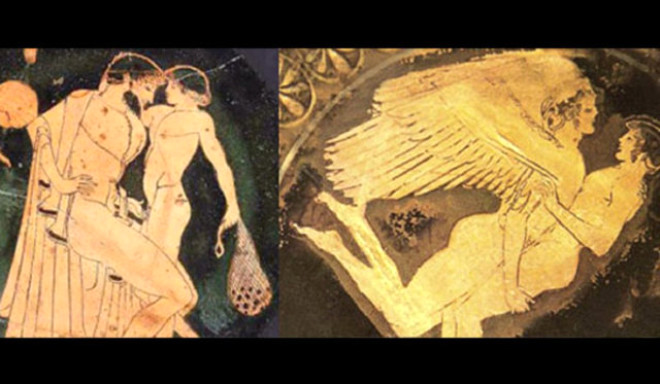 "Pasif" kii ise cinsel eyleme maruz kalan kii olarak daha alt statdeki boyun een, daha gen ve feminen taraft. Ecinsel ilikiler Antik Yunan