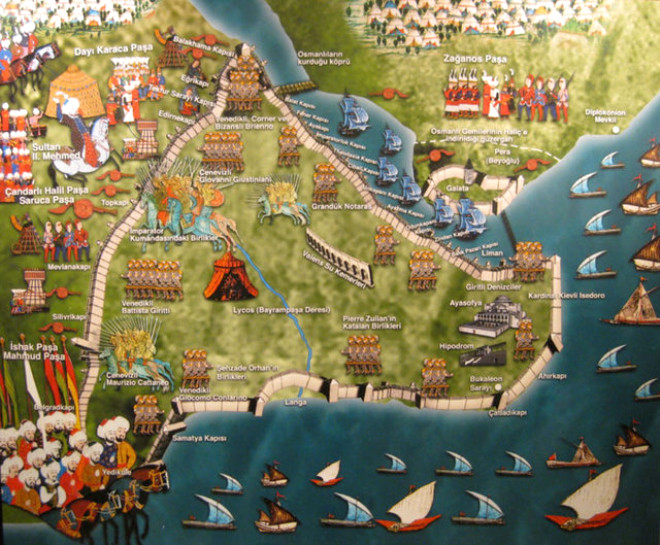 1453 ylna kadar farkl zamanlarda, birok farkl millet ve medeniyet tarafndan defalarca kuatlmsa da, gerek Bizans
