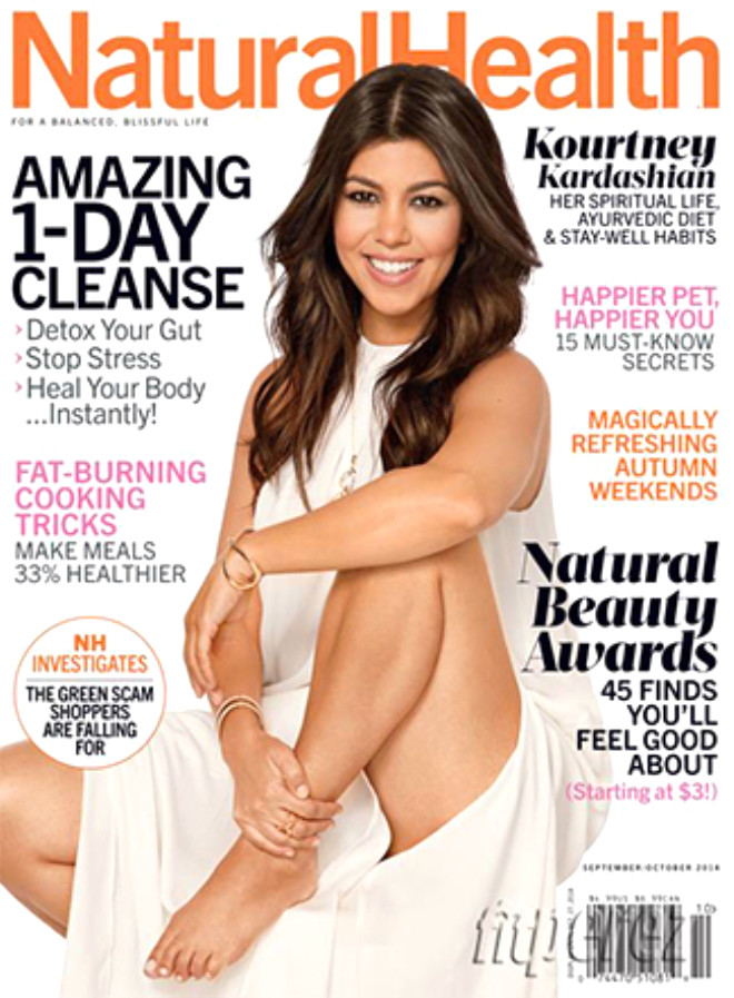 nc ocuuna hamile olan Kardashian, Amerikan Natural Health dergisinin son says iin objektif karsna geti.
