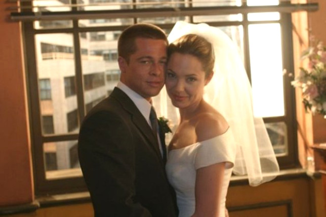 Srpriz bir ekilde evlenen Brad Pitt ile Angelina Jolie ifti dnn hemen ardndan soluu film setinde ald.

