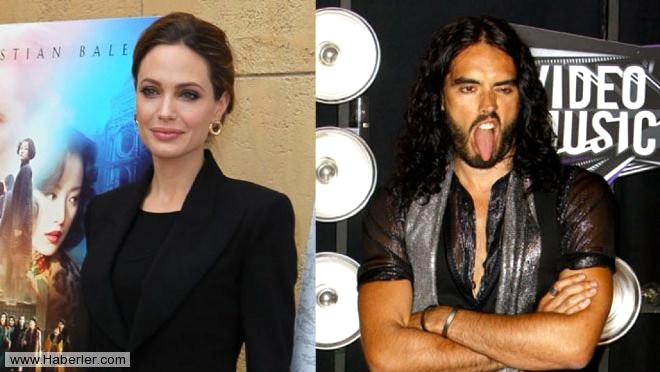 Angelina Jolie ile nl ngiliz komedyen Russell Brand 39 yandalar.
