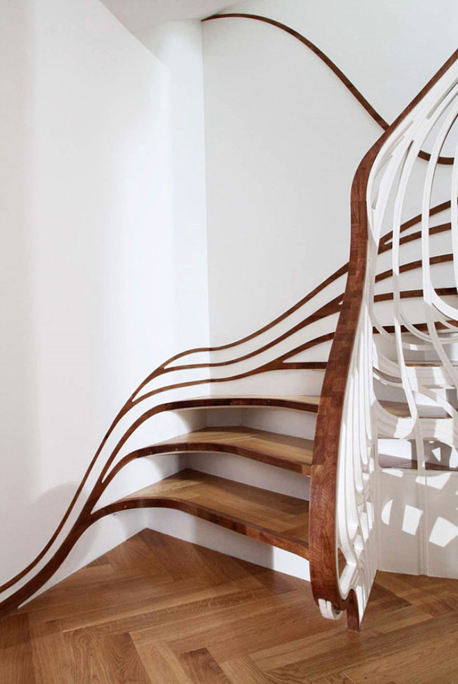 Merdivenler estetiine nem verilmeyen tasarmlar olarak gzkse de ok haval, srad, ba dndren gzel merdiven yaplabilir.
