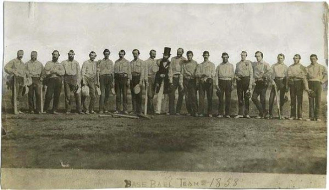 Tarihteki ilk beyzbol takm (1858)
