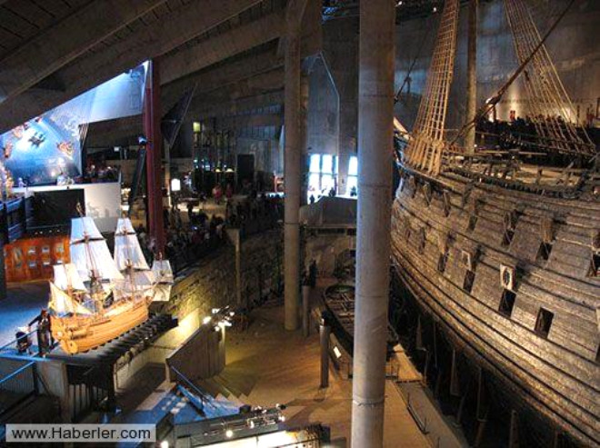 13- VASA (STOCKHOLM, SVRE): Mze adn, 1626-1628 yllar arasnda yaplm olan bir sve sava gemisinden alyor. Gemi, 10 Austos 1628