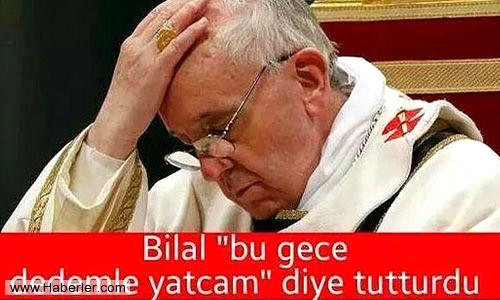 Bilal "Bu gece dedemle yat�cam" diye tutturdu.
