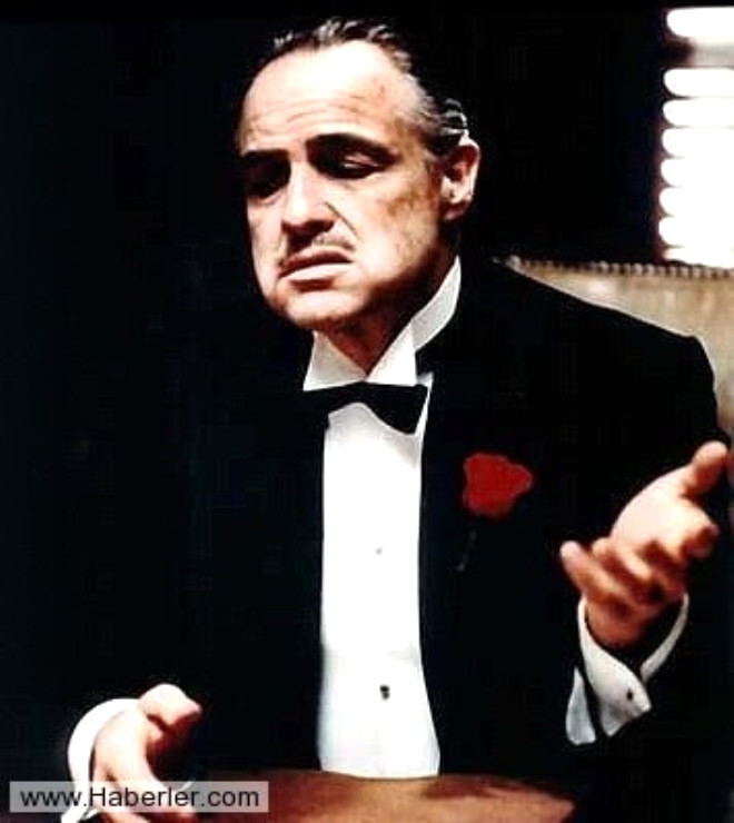 The Godfather filminde Marlon Brando