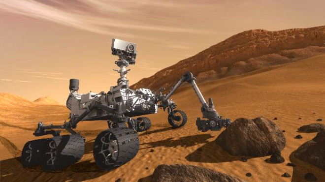 2012 ylnda Mars yzeyine ini yapan Curiosity