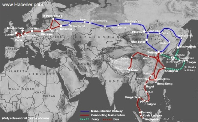 Trans-Sibirya Tren Yolu (RUSYA)
<br /><br />
Uzunluk: 9,289 km
<br /><br />
Dnyann en uzun demiryolu hatt olan yolun yapm 1891 ylnda balayp 1916 ylnda tamamlanmtr. Bu demiryolu sayesinde Sibirya ile Rusya
