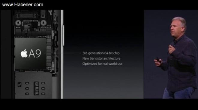 nc jenerasyon 64-bit tabanl Apple A9 yonga setine sahip olan iPhone 6s