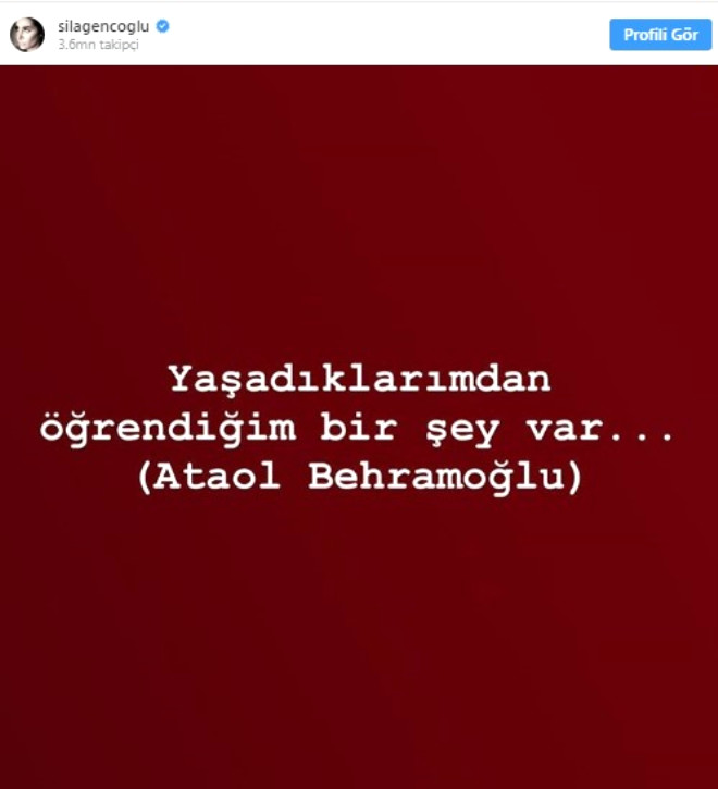 Sla Genolu, Instagram hesabndan yapt aklama ile Ahmet Kural