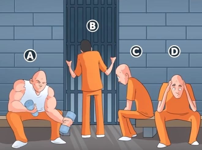 Resimdeki mahkumlardan hangisi hapishaneye yeni girmitir?
