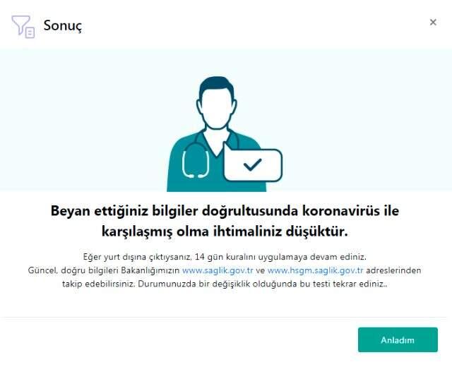 Online koronavirüs testi nasıl yapılır? üzerinden koronavirüs