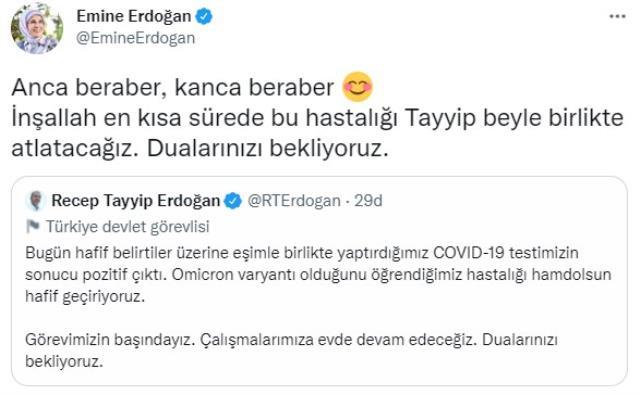 Emine Erdoğan koronavirüs mü oldu, sağlık durumu nasıl? Cumhurbaşkanı'nın eşi Emine Erdoğan'ın koronavirüs açıklaması nedir?